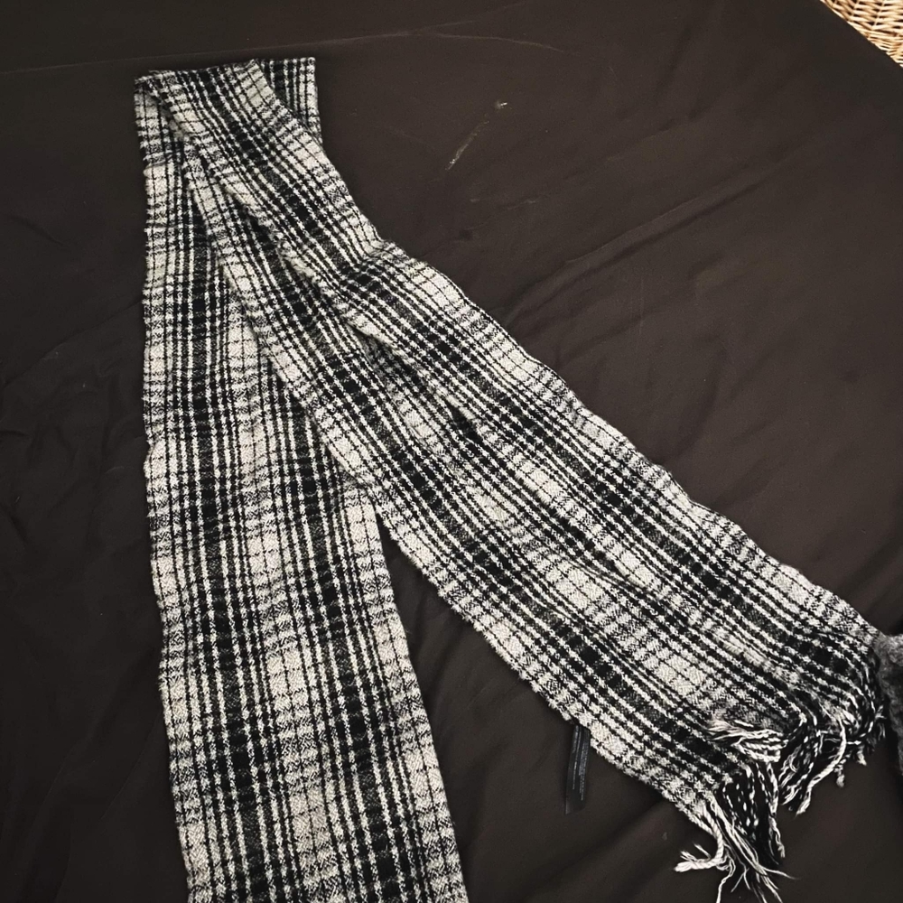 Plaid cotton scarf